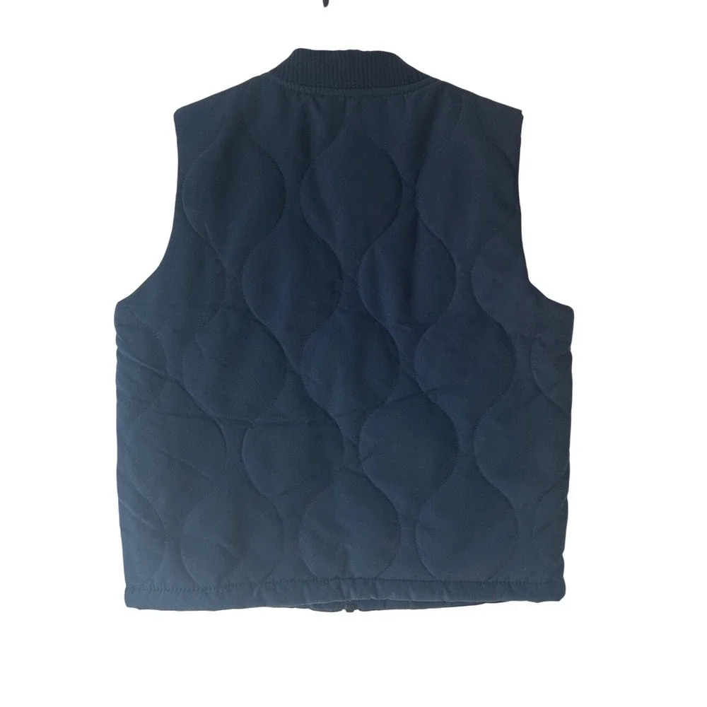 Old Navy Quilted Puffer Vest Navy‎ Blue Kids Size S 6 7 Outerwear Zip Up